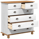 Chest of Drawer ASKIM White 91 x 40 x 95.5 cm Solid Pine wood 4105420