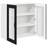 Wall Glass Cabinet LUCCA Black 80 x 31 x 80 cm Engineered Wood 885066