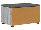 Hall Bench with Cushion with Shelf Grey Sonoma 60 x 38 x 46 cm 891477