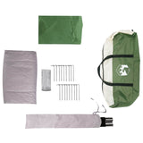 Family Tent with Rainfly Water-resistant Green 10-Person 42042198
