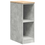 ZNTS Garage Cabinets 2 pcs Concrete Grey Engineered Wood 3328263