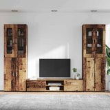 TV Cabinet Set with Shelf FLORIN 3 pcs Old Wood Engineered Wood 3398002
