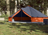Family Tent Tipi 6-Person Grey and Orange Waterproof 94587