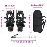 3 in 1 Snowshoes Silver and Black 53 x 21 cm Aluminum and HDPE 42021421