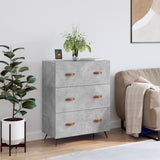 Chest of Drawers Concrete Grey 69.5x34x90 cm Engineered Wood 827824