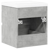ZNTS 2 Piece Bathroom Furniture Set Concrete Grey Engineered Wood 3324907