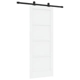 Sliding Door ORKDAL White 78 x 202 cm Solid Pine Wood 3333443