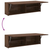 Bathroom Wall Cabinet Brown Oak 100x25x30 cm Engineered Wood 860100