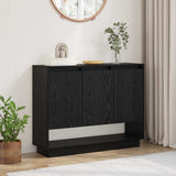 Sideboard Black Oak 97 x 29 x 75 cm Engineered Wood 875224
