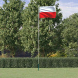 Poland Flag and Pole 6.23 m Aluminium 3147103