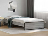 Bed Frame Grey Sonoma 80 x 200 cm Engineered Wood 8009098