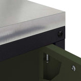 Kitchen Storage HATTEM Olive Green 90 x 50 x 53 cm Steel 874999