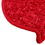Stair Mats 10 pcs 65x21x4 cm Red Half Round Large 149813