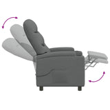 Recliner Massage Chair Dark Grey 75 x 93 x 102 cm Fabric 42051287