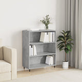 Bookcase Concrete Grey 69.5x32.5x90 cm Engineered Wood 828344