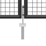 Garden Gate Steel 400x150 cm Anthracite 144331