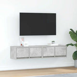 TV Cabinets 2 pcs Concrete Grey 60x31x25.5 cm Engineered Wood 861497