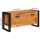 Shoe Cabinet with Door Brown 90 x 38 x 45 cm Solid Acacia Wood 4016723