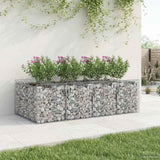 Gabion Raised Bed 2 pcs Silver 3422218