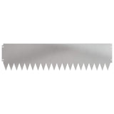 Lawn Edging 10 pcs 103 x 25 cm Steel Silver 8008498