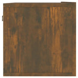 TV Wall Cabinet Smoked Oak 120x30x30 cm Engineered Wood 815099