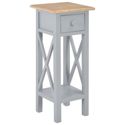 ZNTS Side Table Grey 27x27x65.5 cm Wood 280058