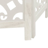 Room Divider 6 Panels White Solid Wood Paulownia 358748