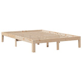 Bookcase Bed without Mattress 140x200cm Solid Wood Pine 3322515