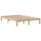Bookcase Bed without Mattress 160x200cm Solid Wood Pine 3322566