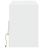 TV Wall Cabinet with LED Lights White 130x31x45 cm 852341