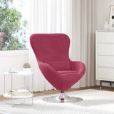 Egg Chair Wine Red 63 x 73 x 90 cm Velvet 42002729