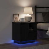 Bedside Cabinet Black Oak 50 x 34.5 x 50 cm Engineered wood 869580