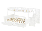 Bunk Bed with Two Pull-out Drawers and Side Hidden Storage Package 2 N652P424939K