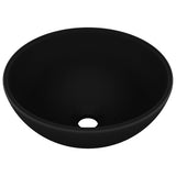 Luxury Bathroom Basin Round Matt Black 32.5x14 cm Ceramic 146975