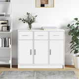 Sideboard White Engineered Wood Medium Sideboard Rectangular 823008