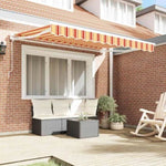 Retractable Awning Manual Multicolour Stripe 350x200 cm Fabric 3329685