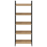 5-Layer Book Shelf Oak 60x27.6x158.5 cm Engineered Wood 288227