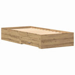 Bed Frame with Drawers Artisan oak 100 x 200 cm Engineered wood 3333982