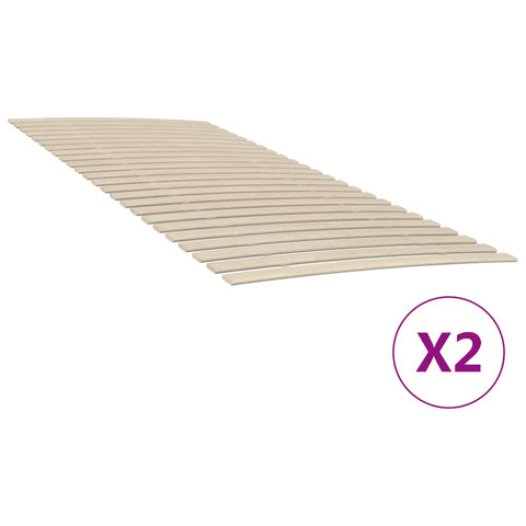 Bed Slats Replacements with 48 Slats 2 pcs 90x200 cm 3203725