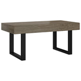 Coffee Table Grey and Black 90x45x40 cm MDF and Iron 286101