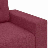 Sofa Wine Red 221 x 78 x 80 cm Fabric 4105091
