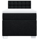 Box Spring Bed with Mattress Black 90x200 cm Fabric 3285787