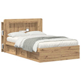 Headboard Cabinet Artisan Oak 100 cm Engineered Wood 8001263