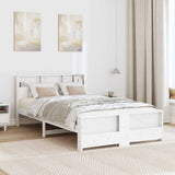 Bed Frame with Headboard White 120 x 200 cm Engineered Wood 877228