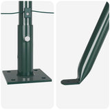 Fence Posts Manual 13 pcs Green 32mm 130 cm Galvanised steel 42004291