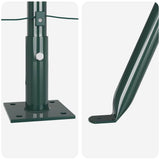 Fence Post 7 pcs Green Steel 42004284