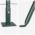 Fence Posts Manual 13 pcs Green 32mm 90 cm Galvanised steel 42004287