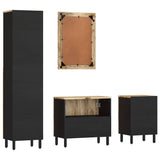 4 Piece Bathroom Furniture Set Solid Wood Mango 3310131