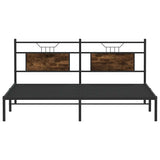 Bed Frame without Mattress Smoked Oak 183x203 cm Engineered Wood 4106747