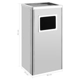 Ashtray Dustbin Hotel 45 L Stainless Steel 51092